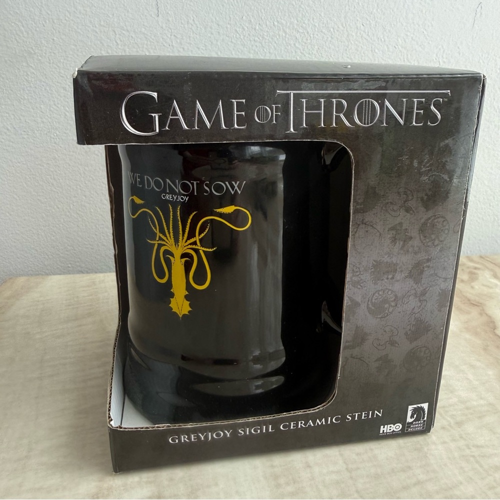 Game of Thrones Greyjoy Sigil Ceramic Stein - NIB
